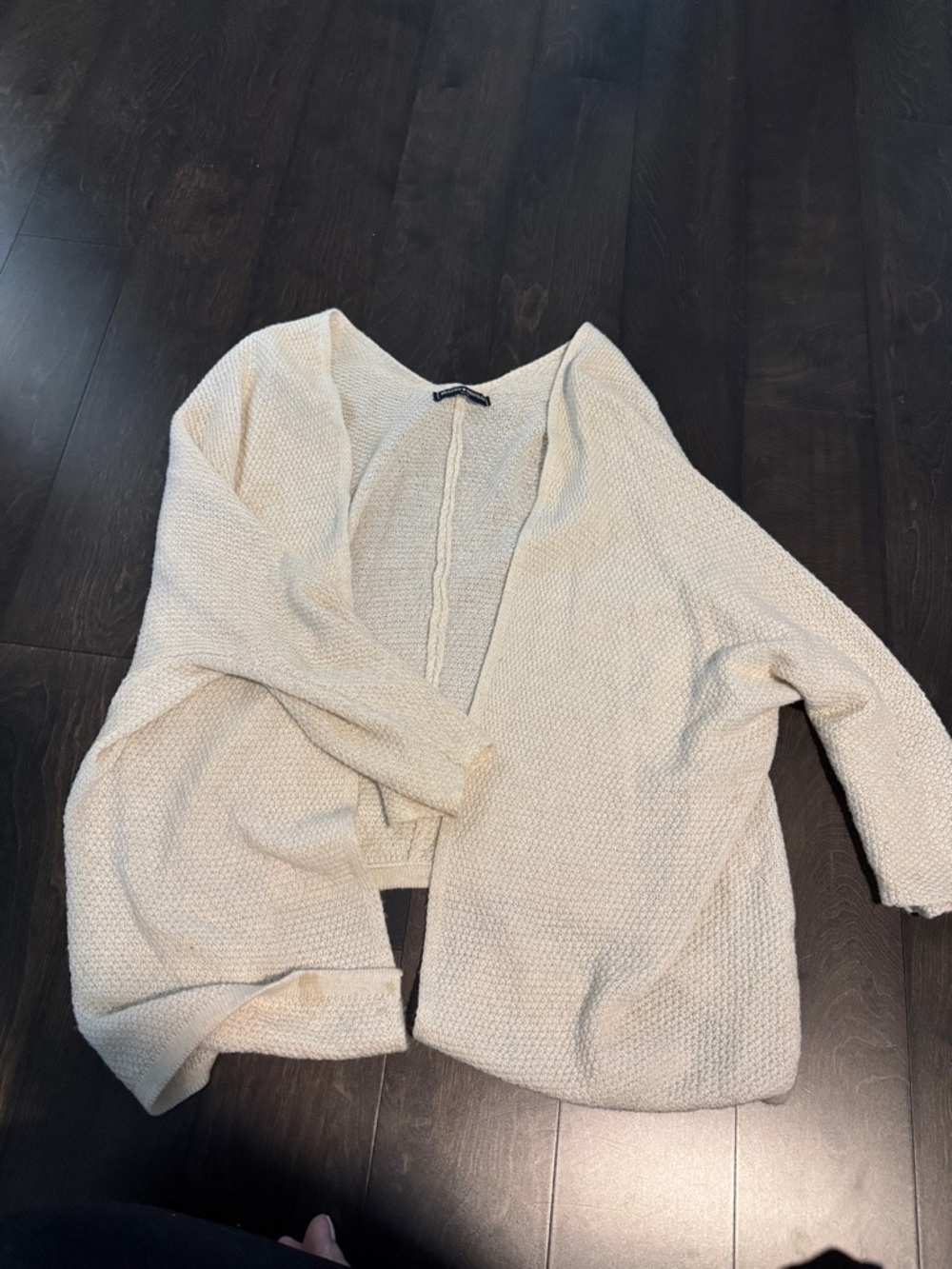 Brandy Melville Cream Open-Front Knit Cardigan